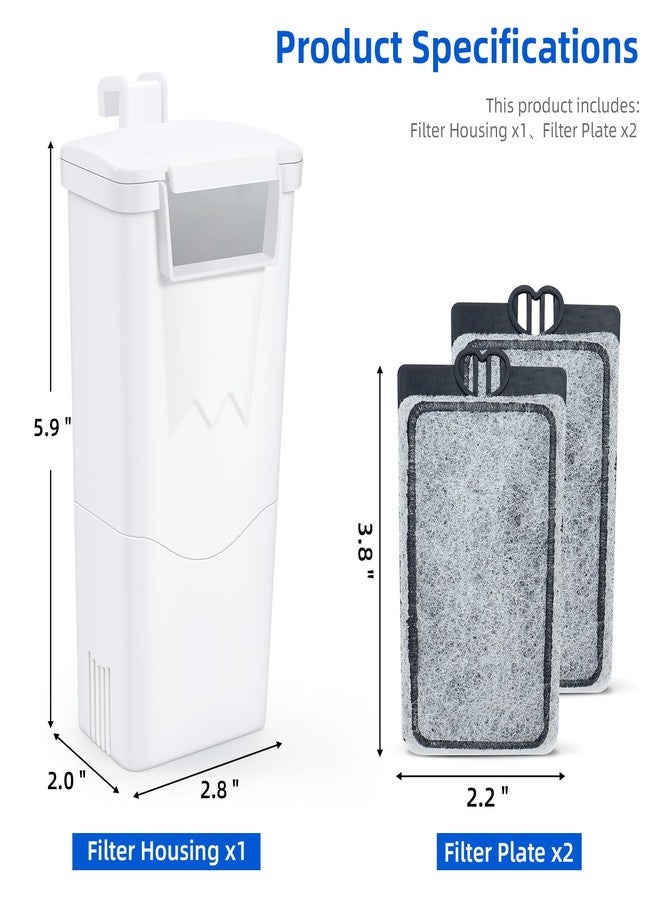 RunDuck Replaceable Turtle Tank Filter with Waterfall Flow - Easy Installation, Low Water Level Start, Suitable for Small Fish Tanks, Aquariums, and Turtle Tank Accessories - Image 2